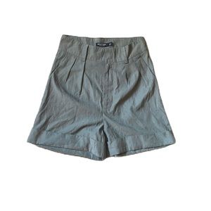 Nasty Gal Olive Cuffed High Waisted Shorts. Size 0.